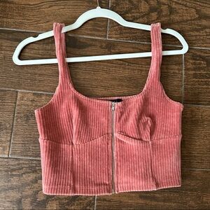 Forever 21 Pink Ribbed Crop Top